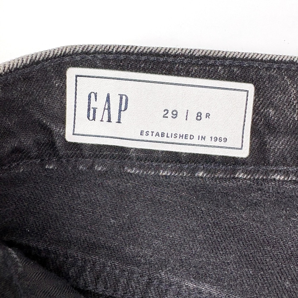 Gap 90s Loose Cargo Jeans Womens Sz 8 Black Wash Grunge Skater Street Y2K Baggy - Picture 4 of 16